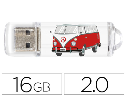 MEMORIA USB TECHONETECH FLASH DRIVE 16 GB 2.0 CAMPER VAN-VAN