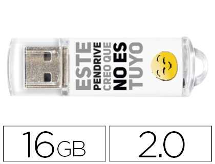 MEMORIA USB TECHONETECH FLASH DRIVE 16 GB 2.0 NO ES TUYO