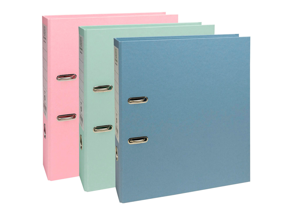 ARCHIVADOR DE PALANCA EXACOMPTA AUTENTIK CARTON RECICLADO DIN A4+ LOMO 80 MM COLORES SURTIDOS