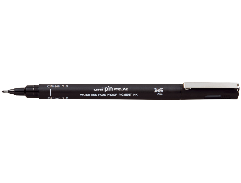 ROTULADOR UNIBALL PIN CALIBRADO PUNTA BISELADA 1 MM COLOR NEGRO