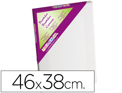 BASTIDOR LIDERPAPEL8F LIENZO GRAPADO TRASERO ALGODON 100% MARCO PAWLONIA 1,8X3,8 CM BORDES MADERA 46X38 CM