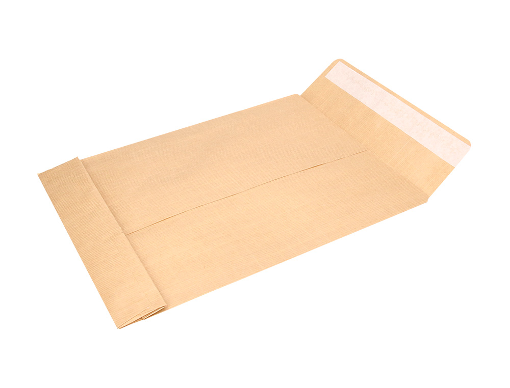 SOBRE LIDERPAPEL BOLSA ARMADO KRAFT ENVIO SEGURIDAD 260X360 MM SOLAPA TIRA DE SILICONA 120 GR CAJA DE 100 UNIDADES