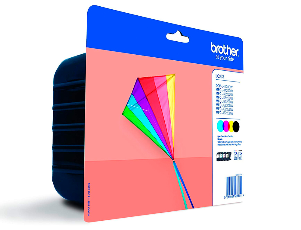 INK-JET BROTHER LC-223VALBP DCPJ4120DW / MFCJ4420DW / 4620DW / 5320DW PACK DE 4 COLORES 550 PAGINAS