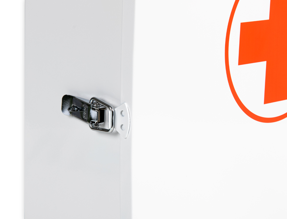 BOTIQUIN Q-CONNECT METALICO 4 COMPARTIMENTOS VACIO PRIMEROS AUXILIOS 330X360X120 MM