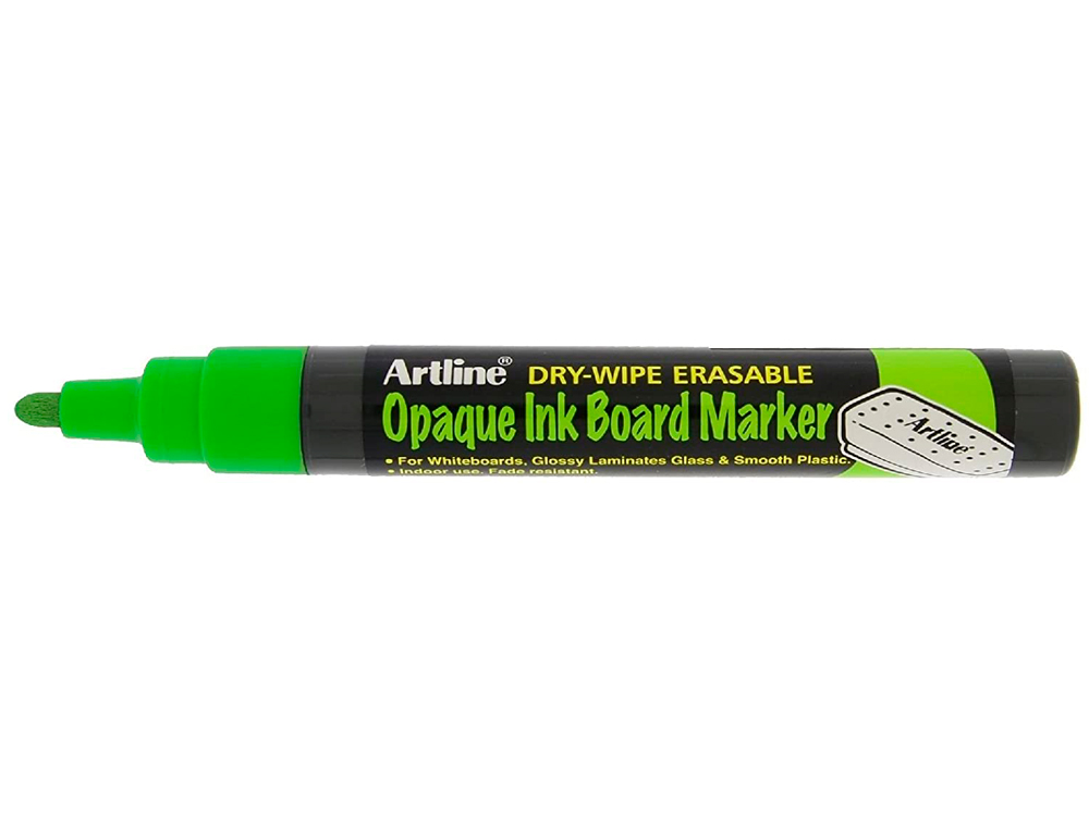 ROTULADOR ARTLINE PIZARRA EPD-4 COLOR VERDE FLUORESCENTE OPAQUE INK BOARD PUNTA REDONDA 2 MM
