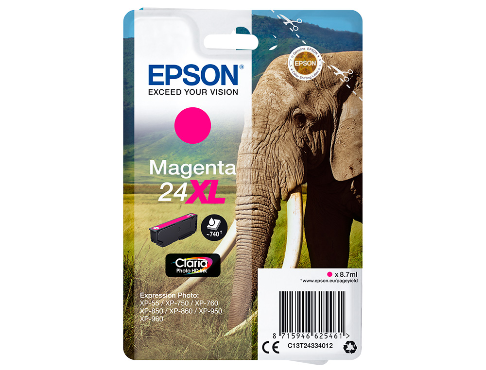 INK-JET EPSON CLARIA PHOTO HD INK MAGENTA 24XL