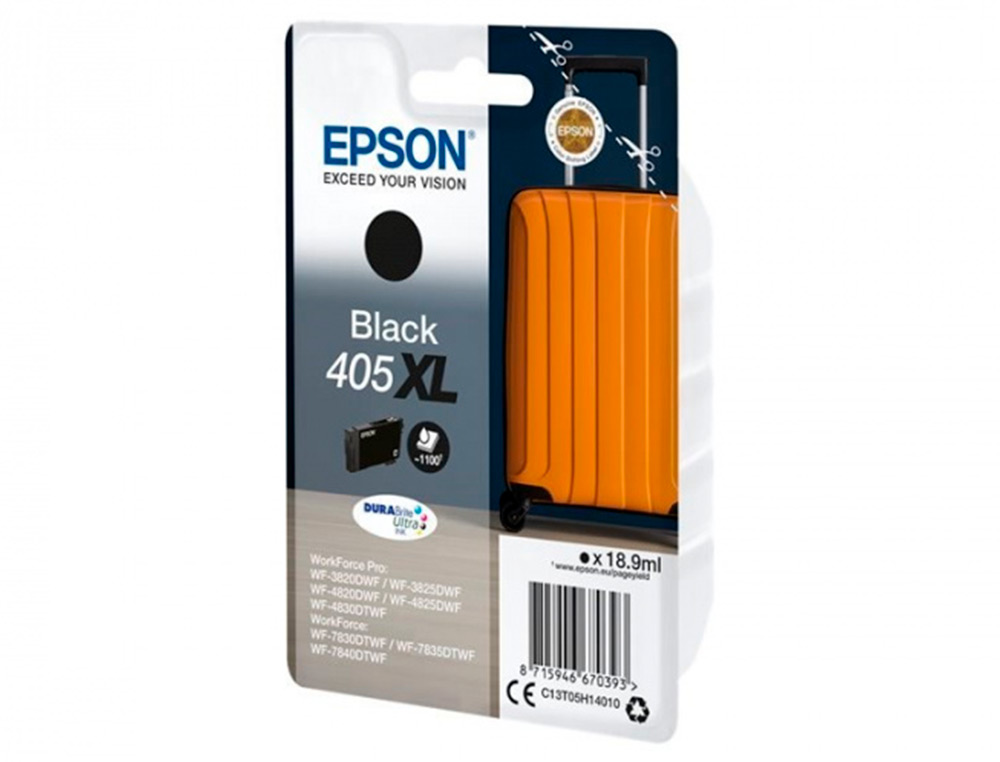 INK-JET EPSON 405 XL WF-3820DWF / WF-4820DWF / WF-7830DTWF / WF-7840DTWF ALTA CAPACIDAD NEGRO