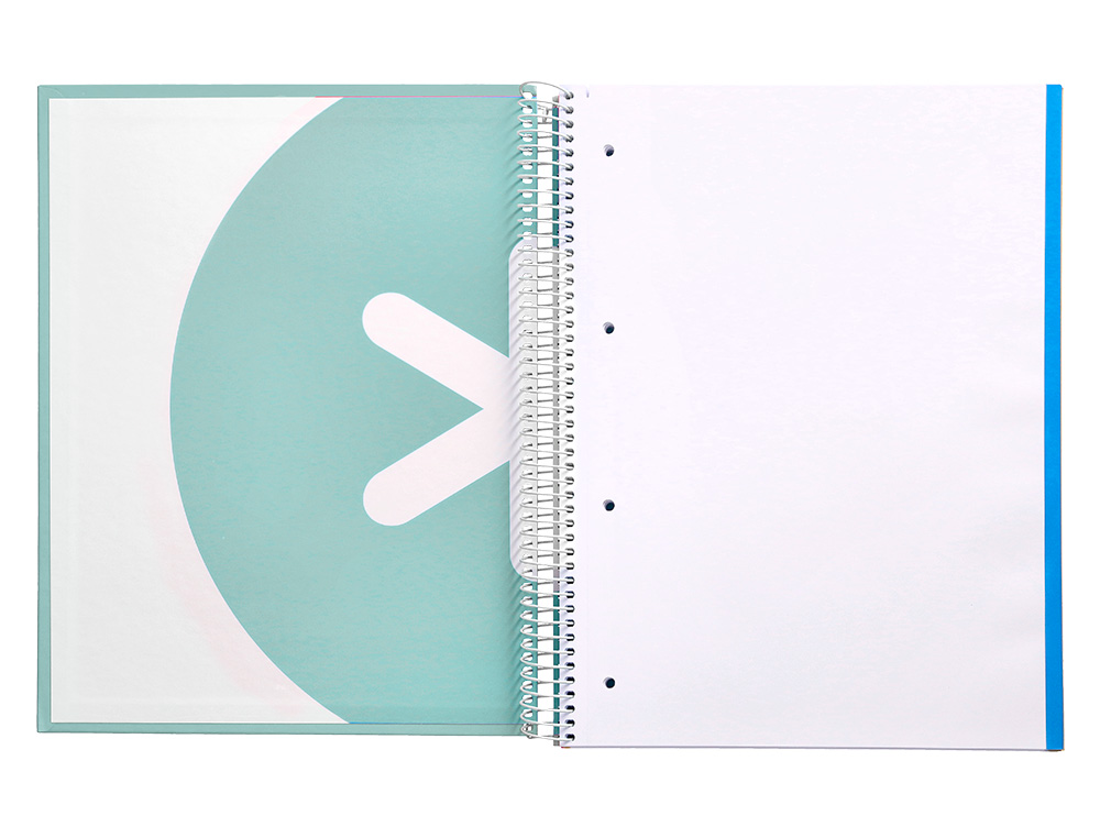 CUADERNO ESPIRAL A4 MICRO ANTARTIK TAPA FORRADA 120H 90 GR LISO 5 BANDAS 4 TALADROS COLOR MENTA