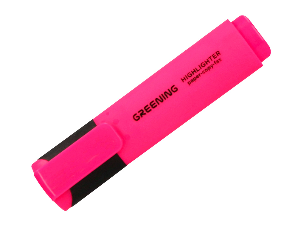 ROTULADOR GREENING FLUORESCENTE PUNTA BISELADA ROSA