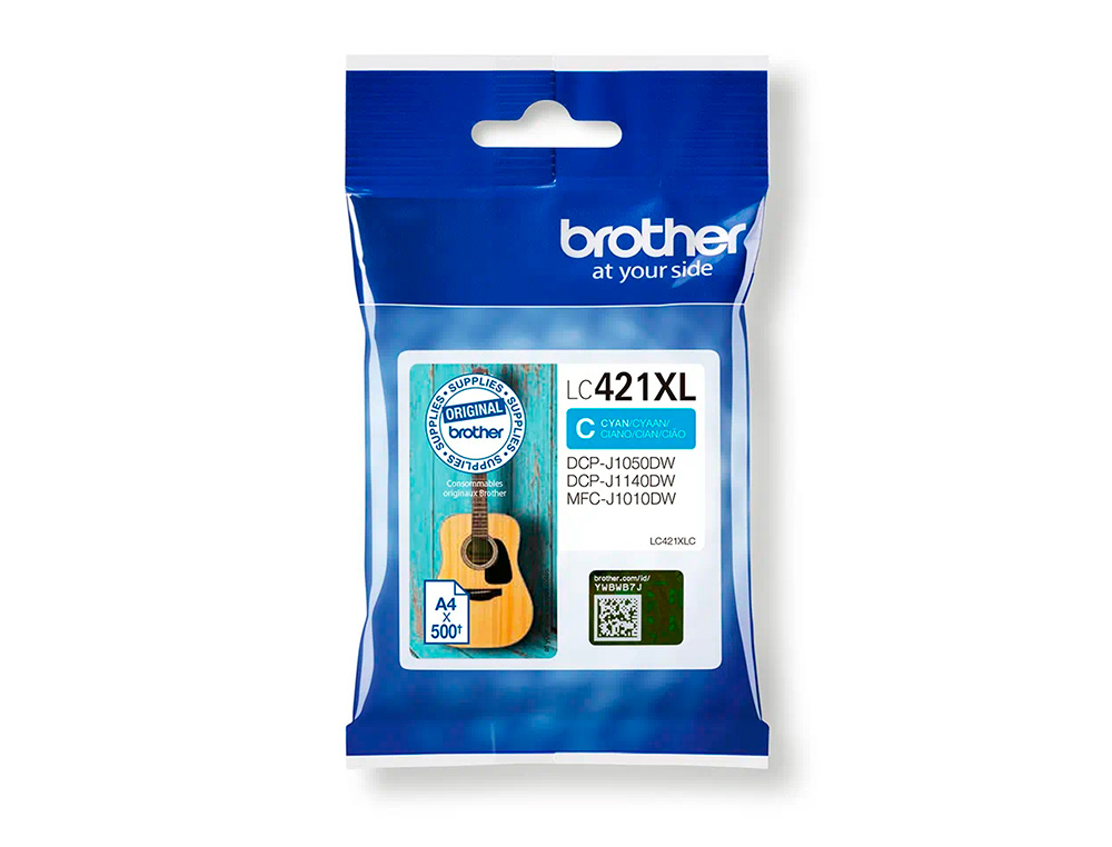 INK-JET BROTHER LC421XLC DCP-J1050DW / DCP-J1140DW / MFC-J10 CIAN 500 PAGINAS