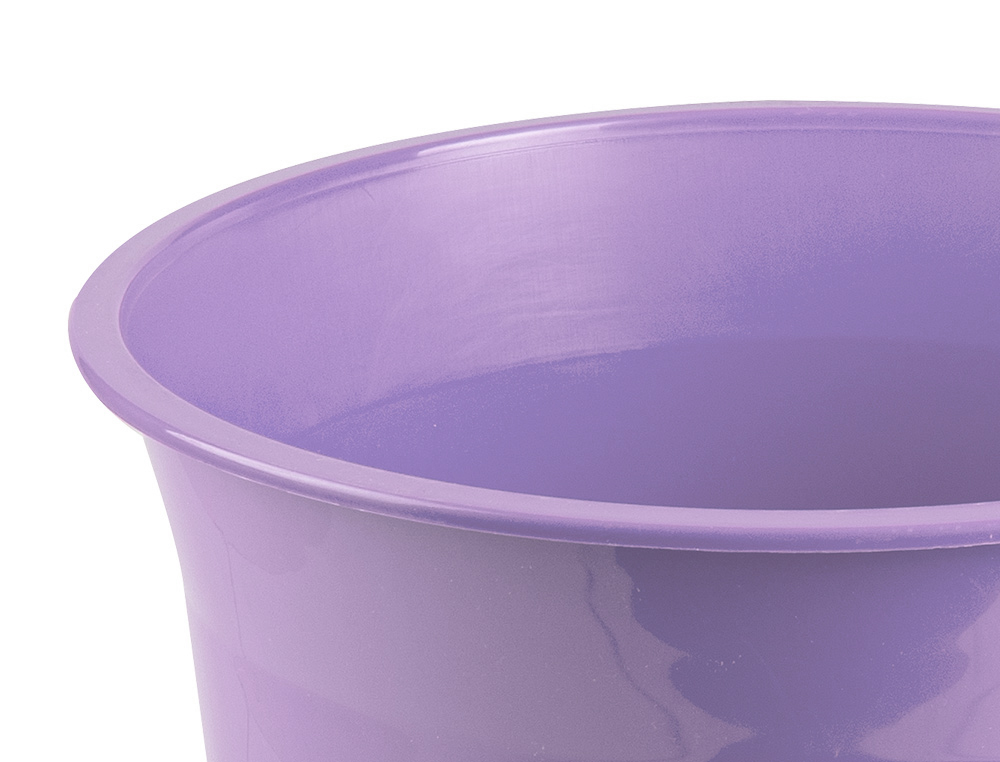 PAPELERA PLASTICO LIDERPAPEL LAVANDA OPACO 13 LITROS 275X285 MM