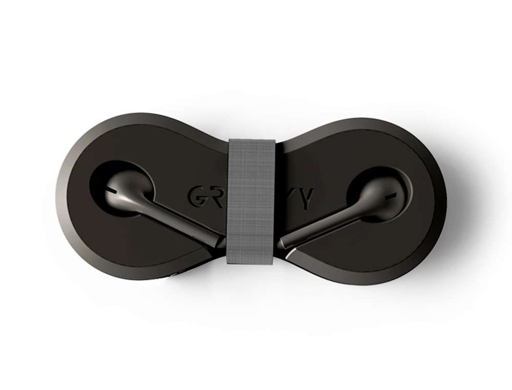 AURICULARES GROOVY CON MICROFONO Y ESTUCHE CONECTOR TIPO-C COLOR NEGRO
