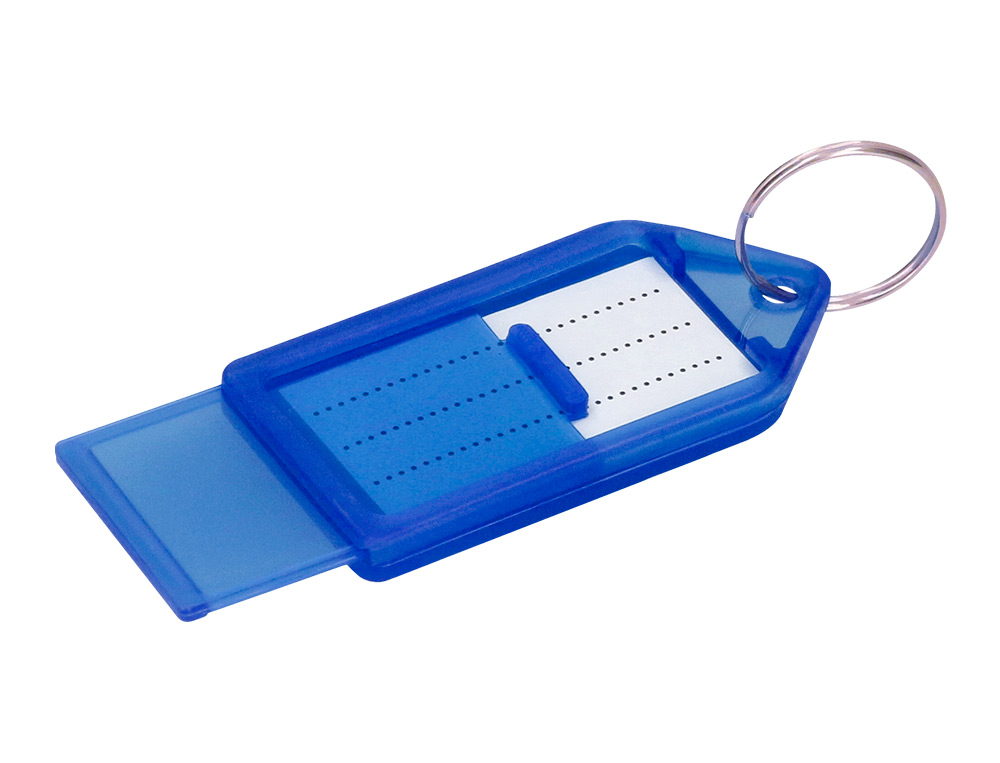 LLAVERO PORTAETIQUETAS Q-CONNECT PREMIUM COLOR AZUL CAJA DE 40 UNIDADES