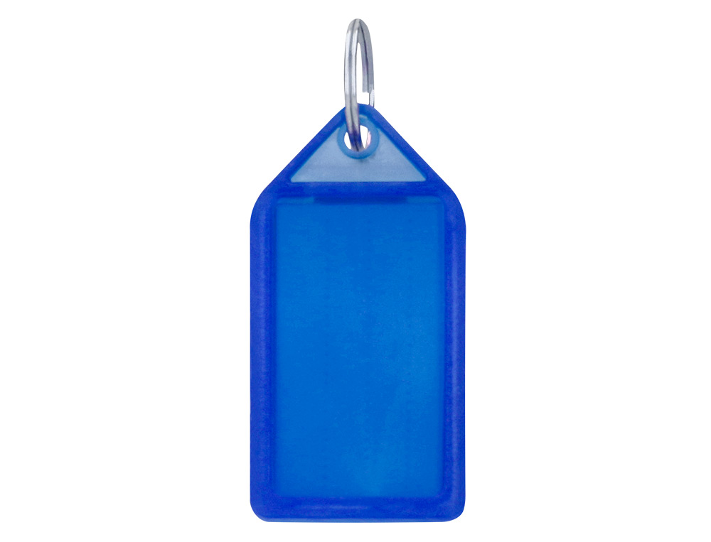 LLAVERO PORTAETIQUETAS Q-CONNECT PREMIUM COLOR AZUL CAJA DE 40 UNIDADES