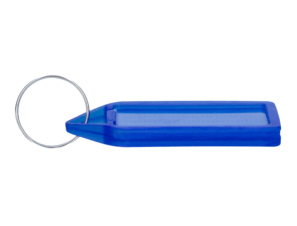 LLAVERO PORTAETIQUETAS Q-CONNECT PREMIUM COLOR AZUL CAJA DE 40 UNIDADES