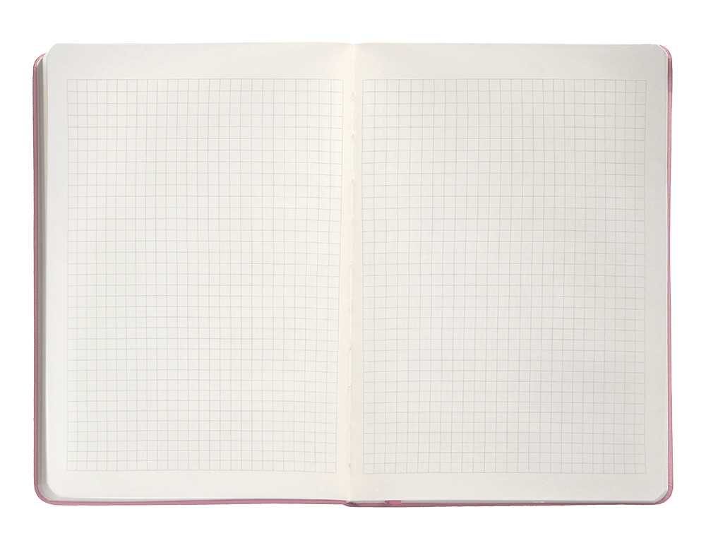 CUADERNO CON GOMILLA ANTARTIK NOTES TAPA DURA A5 HOJAS CUADRICULA ROSA PASTEL 100 HOJAS 80 GR FSC