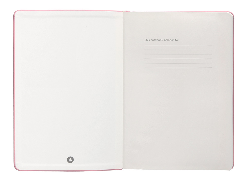 CUADERNO CON GOMILLA ANTARTIK NOTES TAPA DURA A5 HOJAS CUADRICULA ROSA PASTEL 100 HOJAS 80 GR FSC