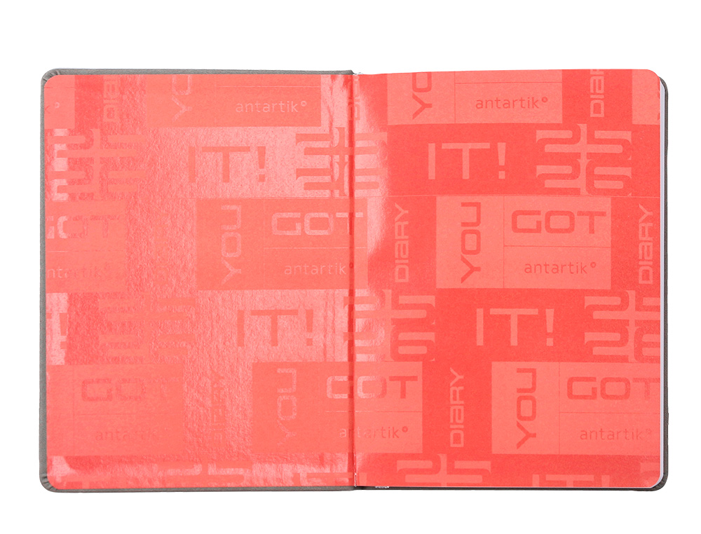 AGENDA ESCOLAR ANTARTIK 25-26 ENCUADERNADA GO! SIMIL PIEL GRIS SEMANA VISTA A5 BILINGE PAPEL FSC 80 GR