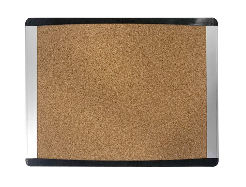 PIZARRA CORCHO BI-OFFICE INKA RECICLADO MARCO DE ALUMINIO Y LATERALES PLASTICO NEGRO 280X216 MM