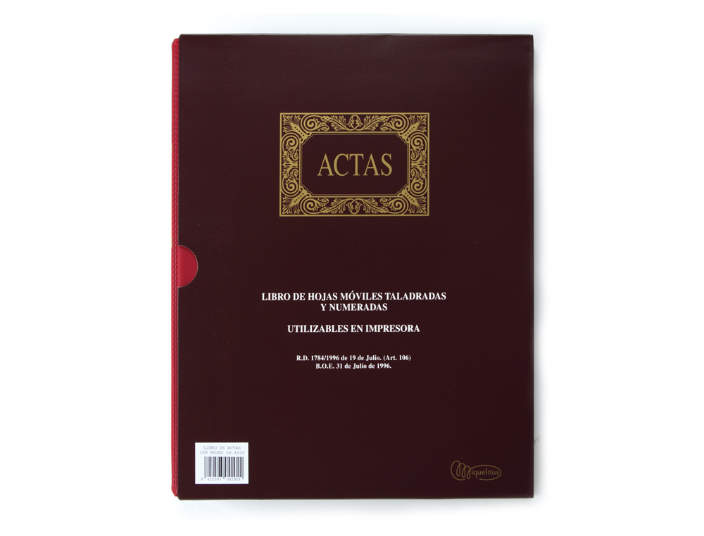 LIBRO MIQUELRIUS DIN A4 ACTAS CON 100 HOJAS MOVIBLES