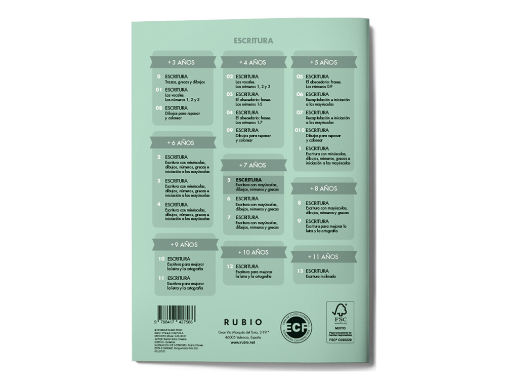 CUADERNO RUBIO CALIGRAFIA Nº 5