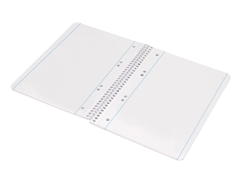 CUADERNO ESPIRAL LIDERPAPEL A5 MICRO SERIE AZUL TAPA BLANDA 80H 75 GR LISO 6TALADROS AZUL