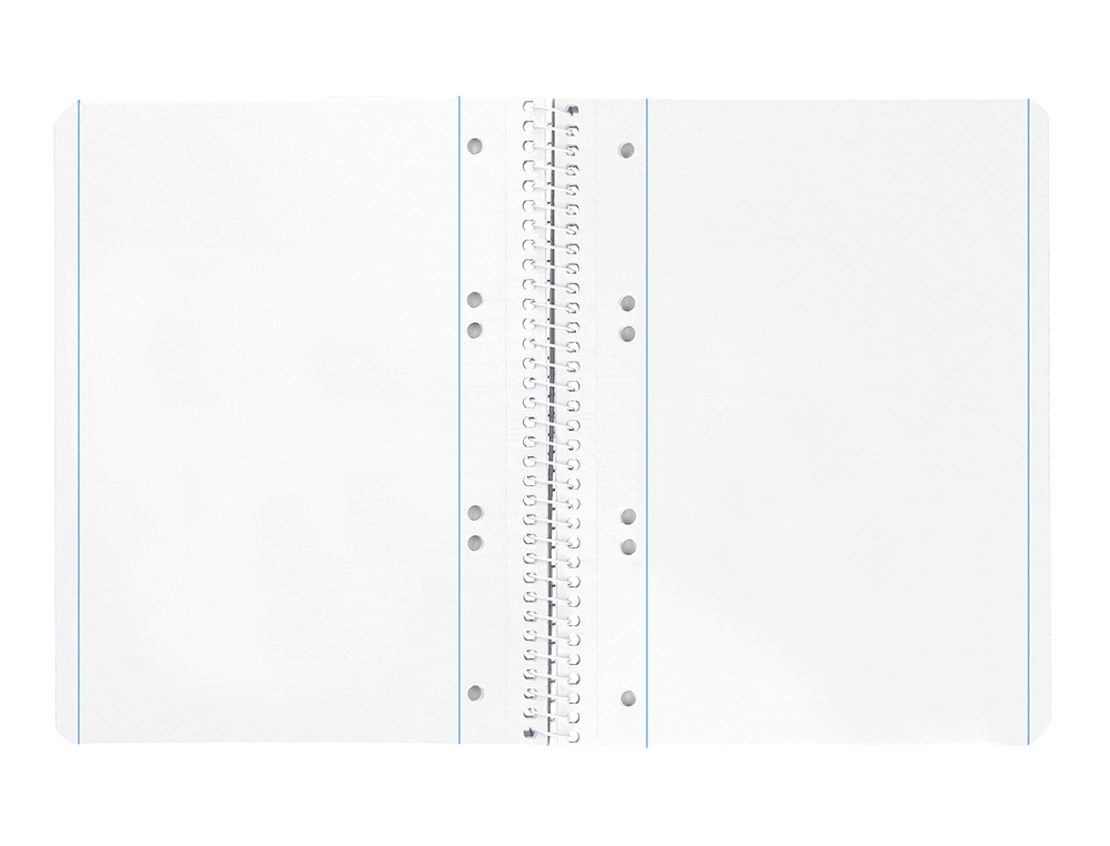 CUADERNO ESPIRAL LIDERPAPEL A5 MICRO SERIE AZUL TAPA BLANDA 80H 75 GR LISO 6TALADROS AZUL