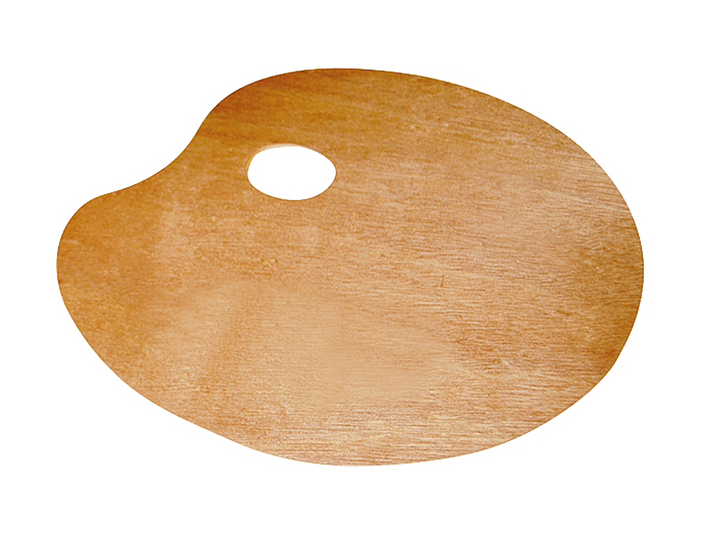PALETA MADERA LIDERCOLOR OVALADA TAMAÑO 20X30 CM GROSOR 0,3 CM