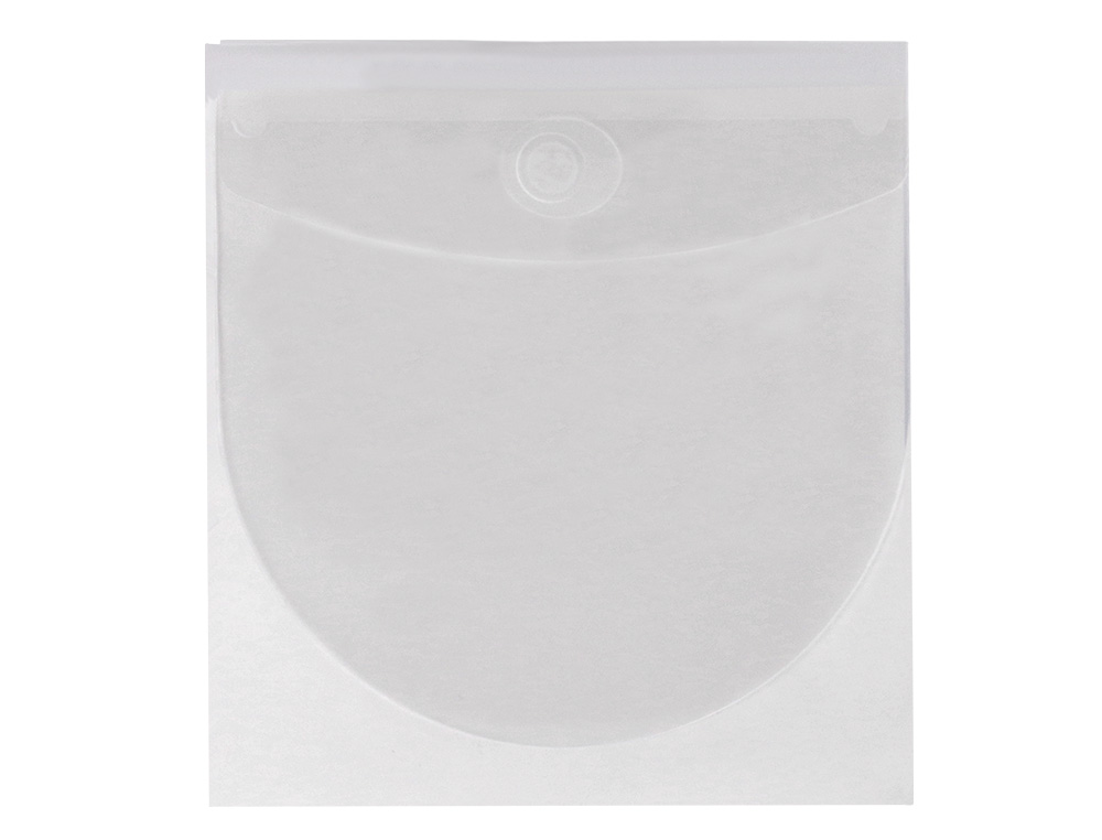 FUNDA AUTOADHESIVA PARA CD Q-CONNECT CON SOLAPA PACK DE 10 UNIDADES