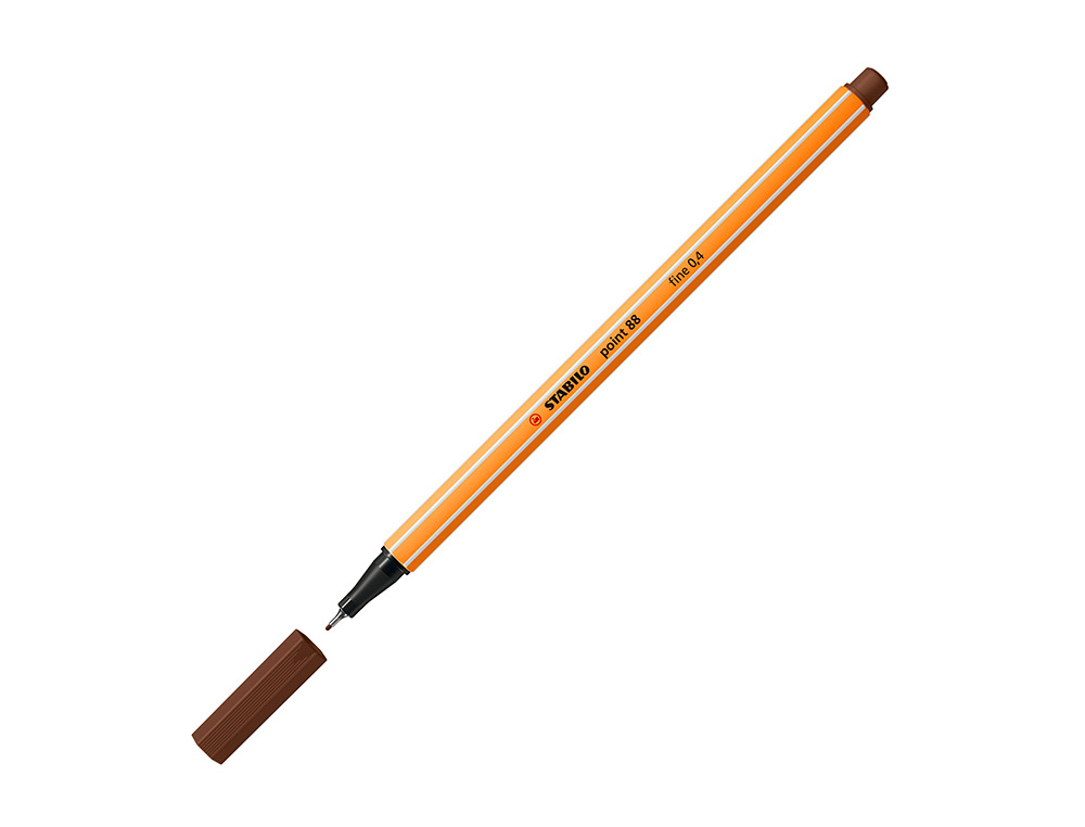ROTULADOR STABILO PUNTA DE FIB RA POINT 88 MARRON PUNTA FINA 0,4MM