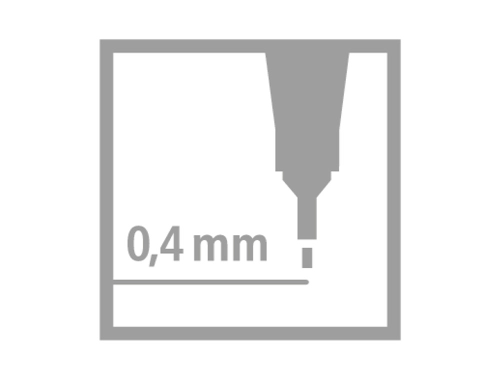 ROTULADOR STABILO PUNTA DE FIB RA POINT 88 MARRON PUNTA FINA 0,4MM