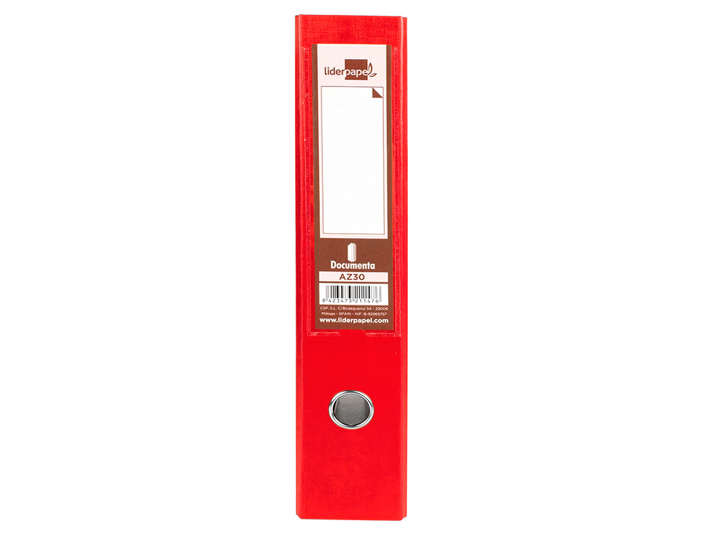 MODULO LIDERPAPEL 2 ARCHIVADORES FOLIO 2 ANILLAS MECANISMO DE PALANCA 75MM ROJO