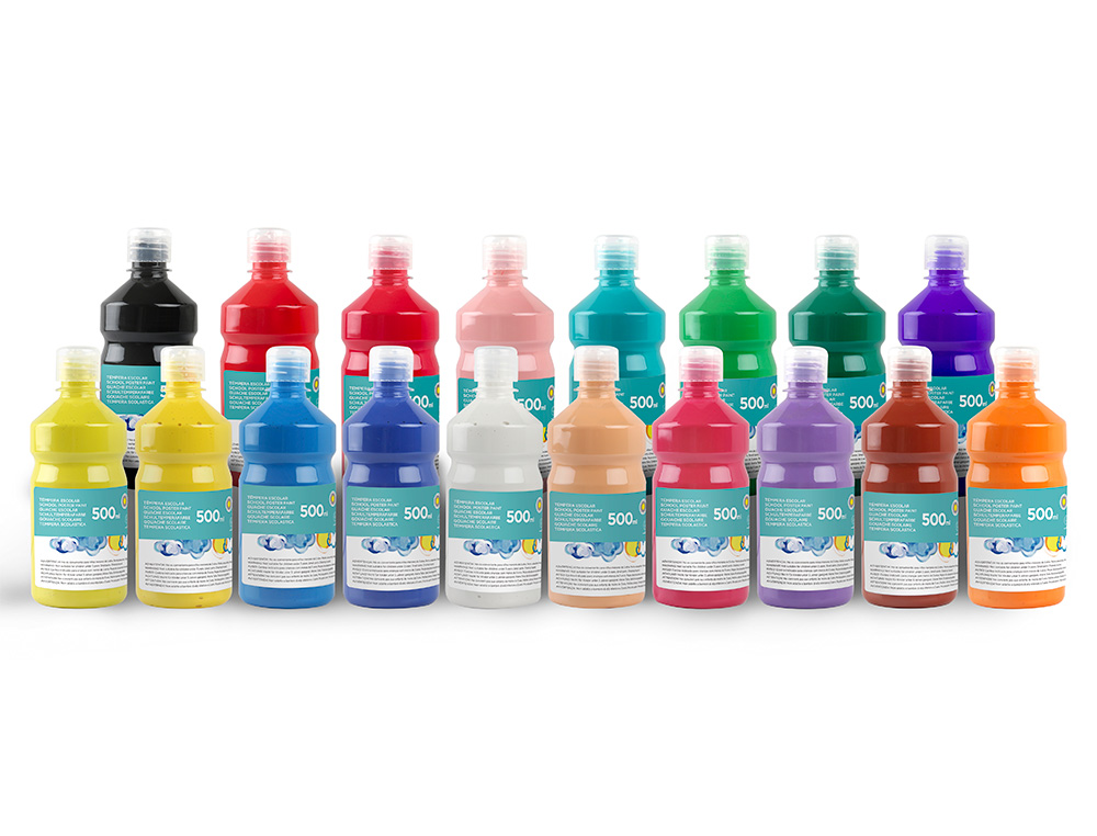 TEMPERA LIQUIDA LIDERPAPEL ESCOLAR 500 ML BLANCO