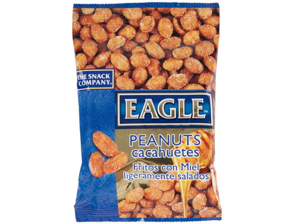 CACAHUETES FRITOS CON MIEL EAGLE SNACKS LIGERAMENTE SALADOS BOLSA 90 GR
