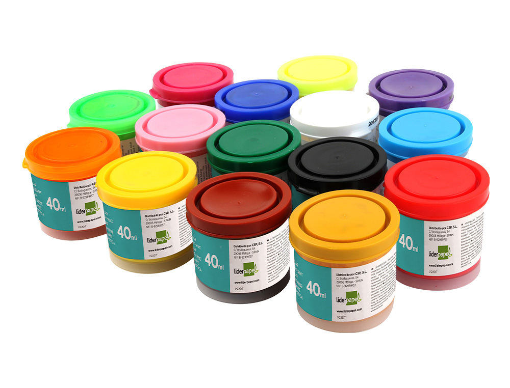 TEMPERA LIDERPAPEL ESCOLAR 40 ML ROSA