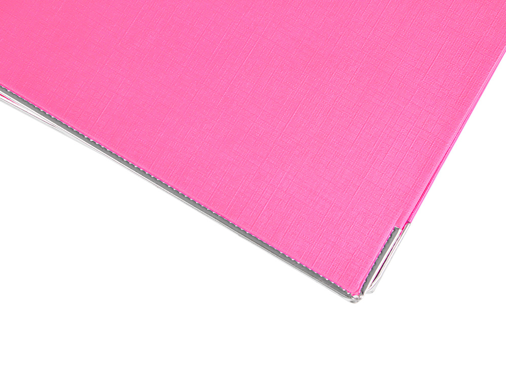 ARCHIVADOR DE PALANCA LIDERPAPEL A4 DOCUMENTA FORRADO PVC CON RADO LOMO 52 MM ROSA COMPRESOR METALICO