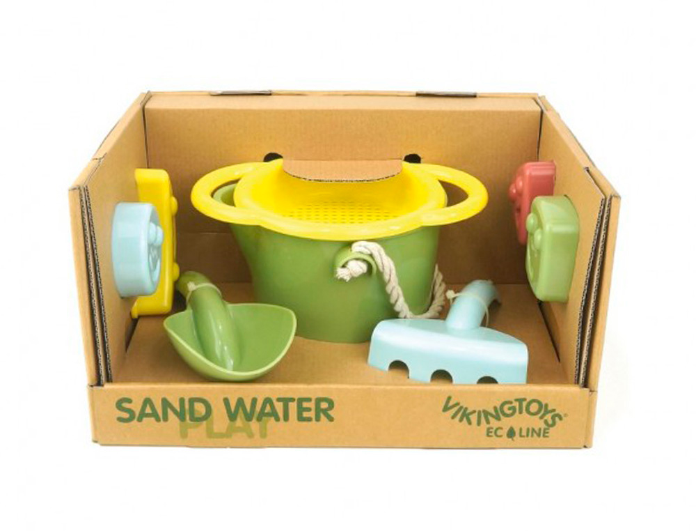 SET DE PLAYA VIKINGTOYS ECOLINE ECOLOGICO Y RECICLABLE 7 PIEZAS