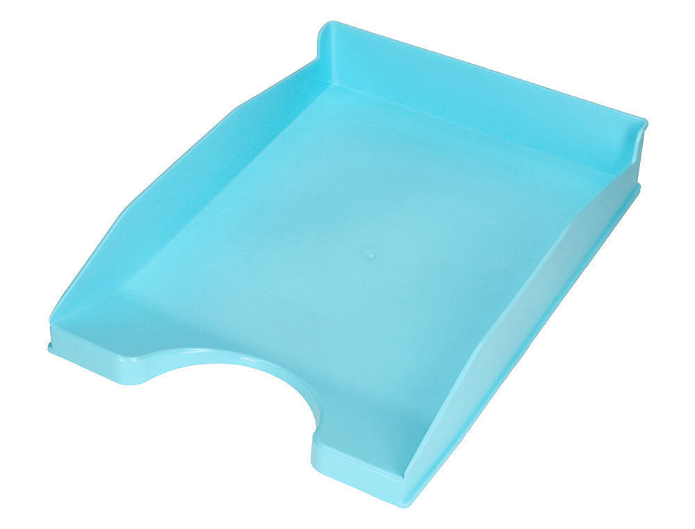 BANDEJA SOBREMESA PLASTICO Q-CONNECT CELESTE OPACO 240X70X340 MM