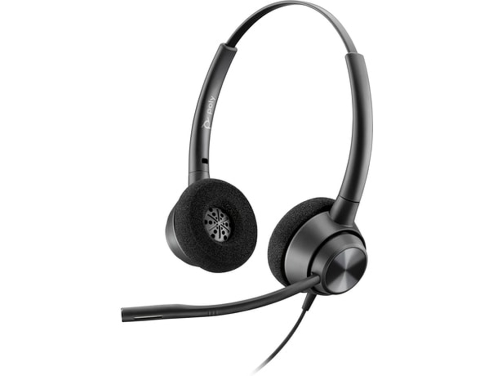 AURICULAR PLANTRONICS ENCORE PRO HW320 QD BIAURAL TIPO DIADEMA CON CABLE Y MICROFONO ANTIRUIDO CONEXION USB