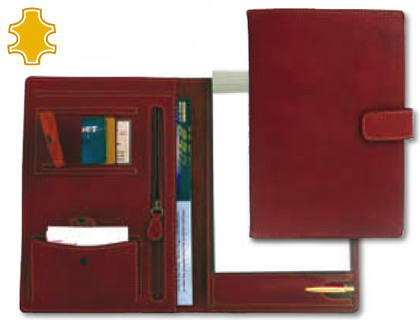 CARPETA PORTAFOLIOS Q-CONNECT ARTESANIA PIEL CUARTO CON BROCHE 275X193 MM FABRICADA ENUBRIQUE