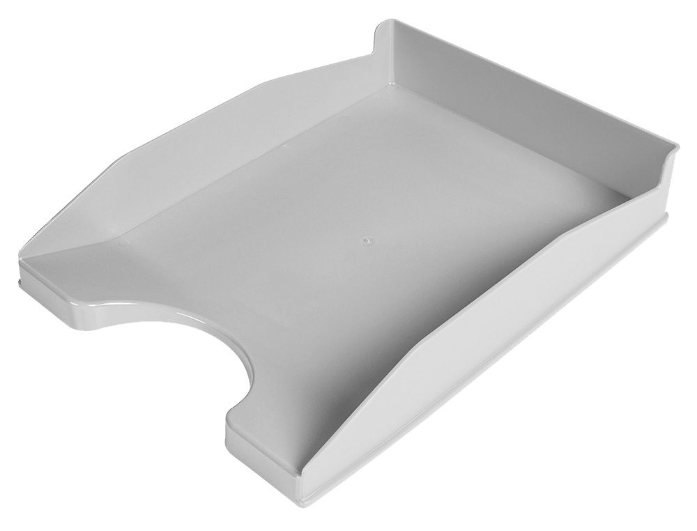 BANDEJA SOBREMESA PLASTICO Q-CONNECT GRIS OPACO 240X70X340 MM