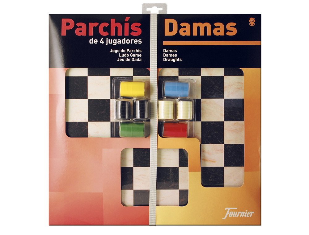 PARCHIS CON DAMAS TABLERO GRANDE 4 JUGADORES 41X40X4,5 CM