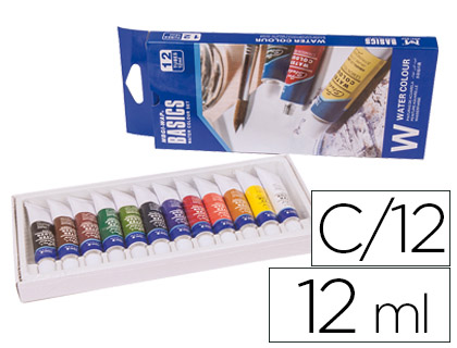 ACUARELA ARTIST CAJA CARTON DE 12 COLORES SURTIDOS 12 ML