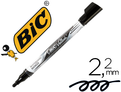 ROTULADOR BIC VELLEDA LIQUID POCKET PUNTA REDONDA 2,2 MM NEGRO